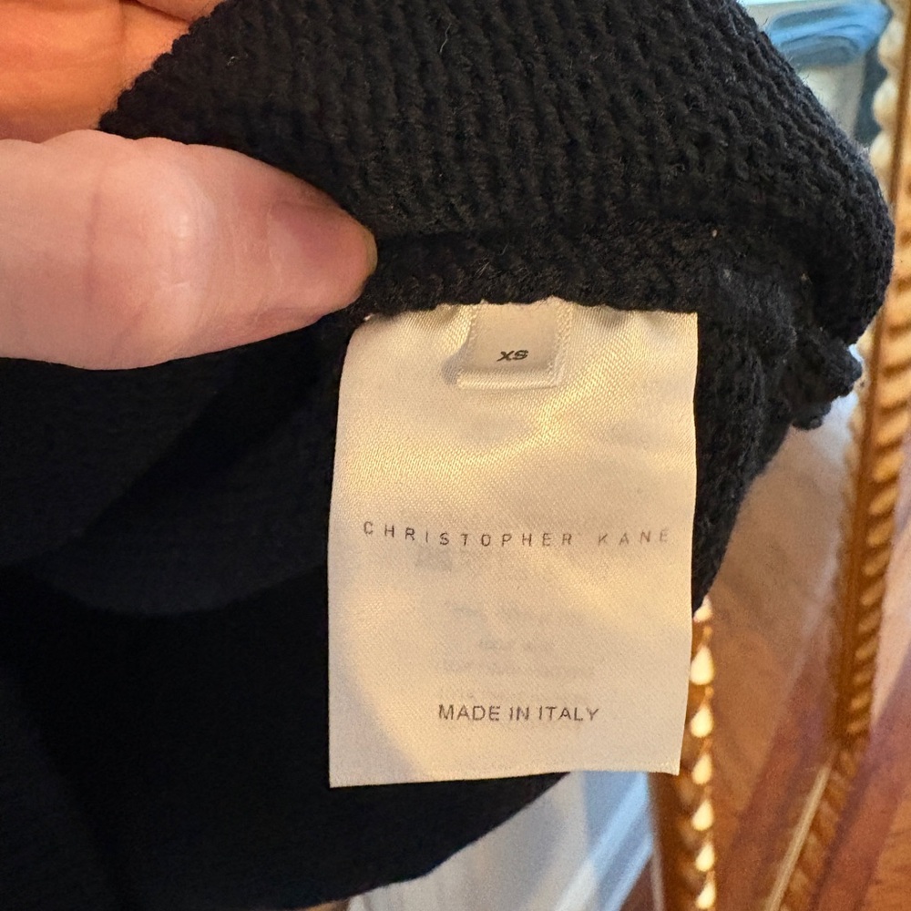 Christopher Kane Black Crewneck Sweater with White Intarsia 'K' - Picture 5 of 6